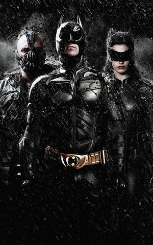 Kara Şövalye Batman, Bane ve Kedi Kadın duvar kağıdı. — Galaxy Tab S10 Ultra Duvar Kağıdı