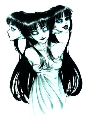 Karanlık Anime Üç Başlı Tomie duvar kağıdı — Karanlık anime GIF Duvar Kağıdı