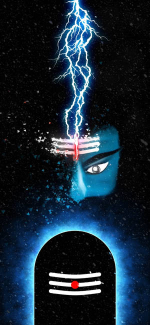 Karanlık Mahadev Şimşek ve Alın Sembolü HD — Galaxy S22 Ultra Duvar Kağıdı