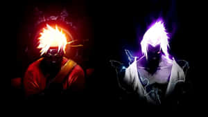 Naruto Neon — Naruto vs sasuke Duvar Kağıdı