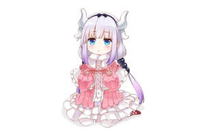 Kawaii Anime Kanna Kobayashi Diz Çökmüş