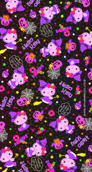 Kawaii Cadılar Bayramı Cadısı Hello Kitty