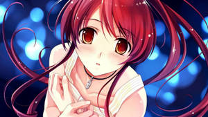 Kawaii Kırmızı Saçlı Anime Kızı