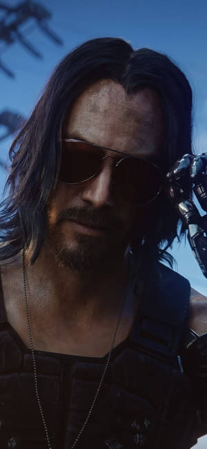 Keanu Reeves Cyberpunk 2077 Portre Duvar Kağıdı — iPhone 17 Pro Duvar Kağıdı
