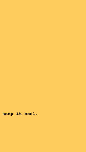 Keep It Cool Pastel Sarı Estetik — Pastel Sarı Estetik Duvar Kağıdı