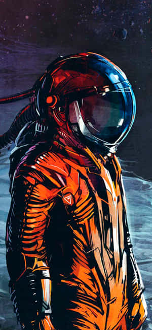 Astronot Iphone — iPhone 15 Plus Duvar Kağıdı
