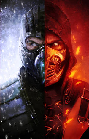 Keren Sub-Zero ve Scorpion — Honor MagicPad4 Duvar Kağıdı