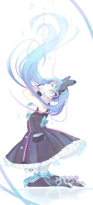 Havalı HD anime sanatı Hatsune Miku duvar kağıdı — iPhone 12 Duvar Kağıdı