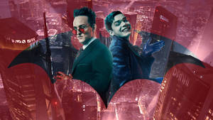 Kırmızı Estetik 4K Gotham Penguen — Batman Duvar Kağıdı