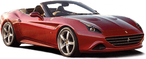 Kırmızı Ferrari Üstü Açık Spor Araba