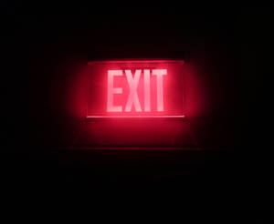 Kırmızı Neon Çıkış Duvar Kağıdı