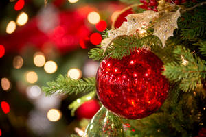 Kırmızı Noel Ağacı Süsü