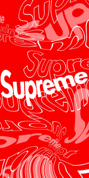 Kırmızı Supreme Çeşitli Fontlar Logo — 18:9 Duvar Kağıdı