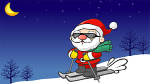 Komik Noel Baba ve Ren Geyiği Selfie Zamanı — Komik noel Duvar Kağıdı