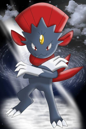 Korkutucu Weavile Savunma Pozisyonunda — Anime telefon Duvar Kağıdı