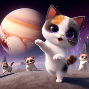 Kozmik Dans Eden Kediler — Dans eden kedi Duvar Kağıdı