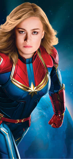 Kaptan Marvel arka planı — Realme C Duvar Kağıdı
