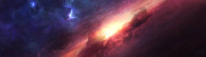 Pembe Uzay Bulutsusu duvar kağıdı. — 5120x1440 Duvar Kağıdı