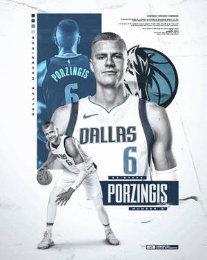 Kristaps Porzingis Dallas Mavericks Posteri duvar kağıdı — 4:5 Duvar Kağıdı