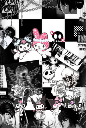 Kuromi ve Dark Yagami Alt Estetik — Alt estetik Duvar Kağıdı