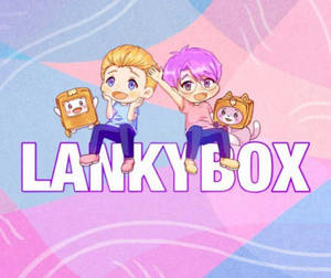 LankyBox Animasyonlu Adam ve Justin Peluşları — Sevimli çizgi film Duvar Kağıdı