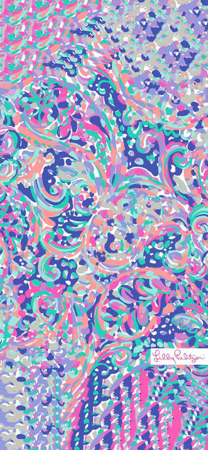 Lilly Pulitzer mor soyut sanat duvar kağıdı — iPhone 15 Pro Max Duvar Kağıdı