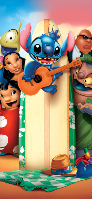 Lilo ve Stitch Karakterleri Duvar Kağıdı — iPhone 17 Pro Duvar Kağıdı