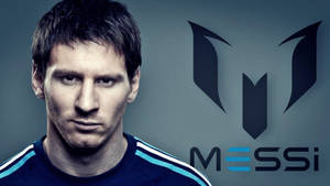Futbolcu Lionel Messi ve özel M logosu duvar kağıdı