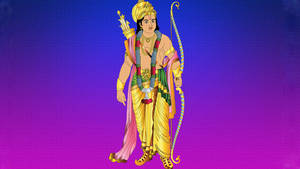 Lord Rama Mavi Mor Arka Plan