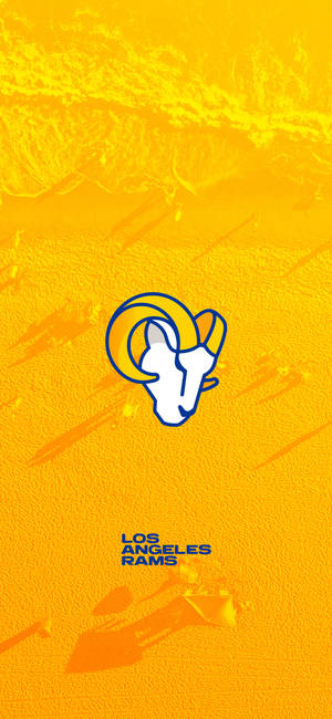 Los Angeles Rams Çizgi Film Logosu Duvar Kağıdı — iPhone 14 Pro Duvar Kağıdı