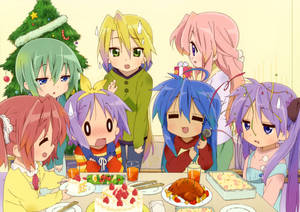 Lucky Star anime çocukları duvar kağıdı