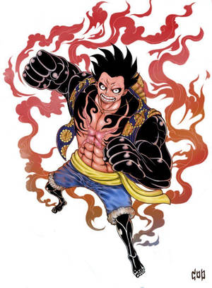 Luffy Gear 4 Alevli Vücut duvar kağıdı — Luffy gear 4 Duvar Kağıdı