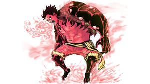 Luffy Gear 4 Kırmızı Vücut duvar kağıdı — Luffy gear 4 Duvar Kağıdı