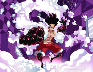 Luffy Gear 4 Mor Poster duvar kağıdı — Luffy gear 4 Duvar Kağıdı