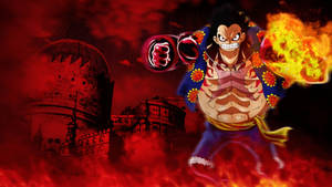 Luffy Gear 4 Yanan Kale duvar kağıdı — Luffy gear 4 Duvar Kağıdı