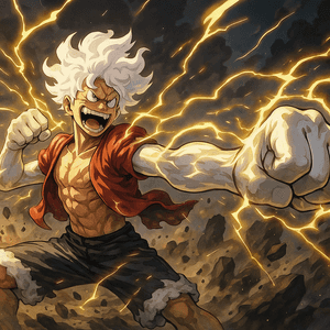 Luffy 4K, Anime, Gear 5, Beyaz, Luffy Arka Planı, Luffy, Luffy Estetiği