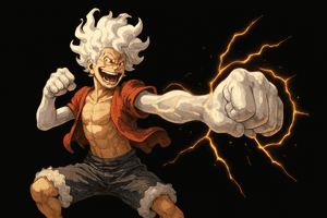 Luffy 4k, Siyah Luffy, Luffy, Luffy Arkaplanı, Siyah Soyut, Anime, Anime Arkaplanı, Canavar, Beyaz, Gears 5