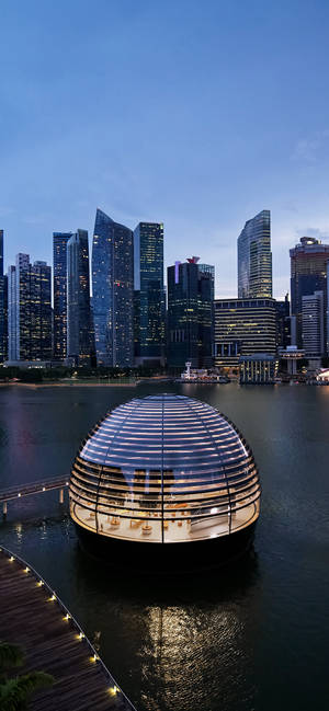Marina Bay Sands Telefon Kubbe Su — Galaksi A37 Duvar Kağıdı