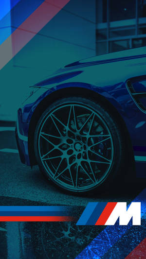 Mavi Araba Lastiği BMW M Logosu — BMW Duvar Kağıdı