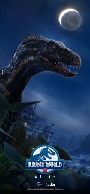 Mavi Jurassic World — iPhone 16e Duvar Kağıdı