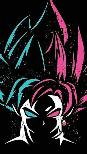 Mavi Kırmızı Goku Black iPhone — Goku Black Duvar Kağıdı