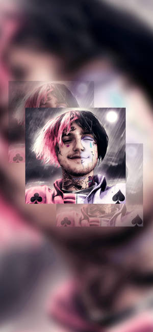 Lil Peep estetik duvar kağıdının basamaklı fotoğraf düzenlemesi. — iPhone 17 Duvar Kağıdı