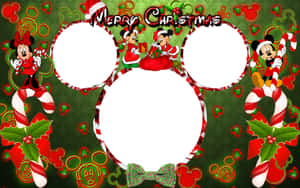 Mickey Mouse Noel Çerçevesi — Disney noel Duvar Kağıdı