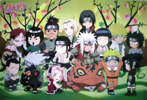 Mini Naruto Karakterleri Anime Kapağı duvar kağıdı — Naruto estetiği Duvar Kağıdı