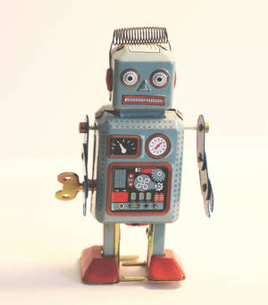 Miniatür Vintage Robot duvar kağıdı — Motorola Razr Fold Duvar Kağıdı