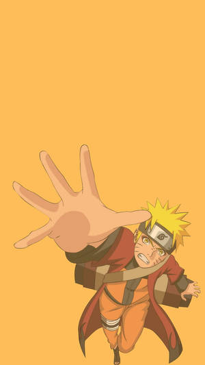 Minimalist Anime Telefon Naruto Eli — Minimalist anime Duvar Kağıdı