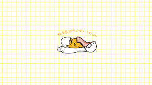 Minimalist Estetik Masaüstü Karikatür Gudetama — Minimalist estetik Duvar Kağıdı
