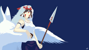Prenses Mononoke Minimalist Anime — Minimalist anime Duvar Kağıdı