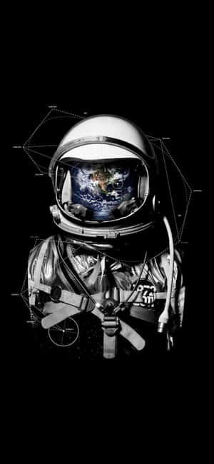 Astronot iPhone — iPhone 16e Duvar Kağıdı