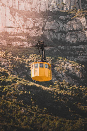 Montserrat Sarı Teleferik — Huawei MatePad Duvar Kağıdı